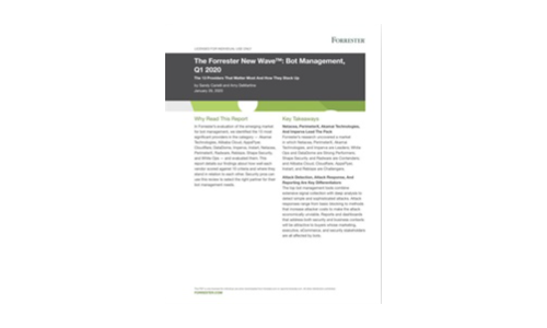 The Forrester New Wave™: Bot Management, Q1 2020